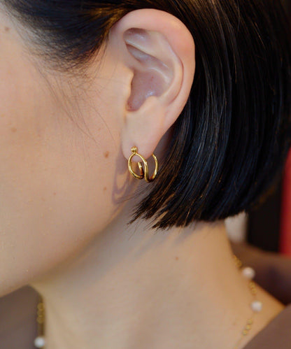 許願骨圓環耳環