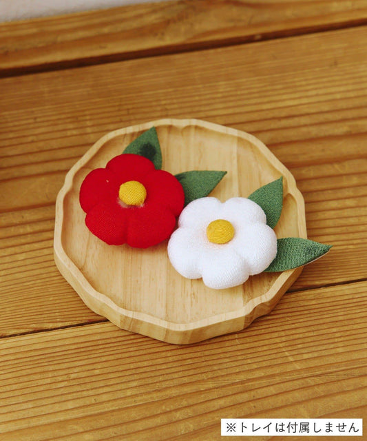 ちりめんの椿飾りセット/正月のお飾り