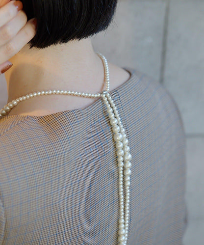 漸變珍珠磁性項鍊