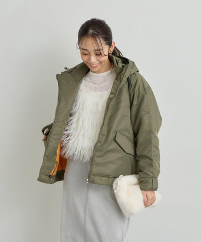 大人休閒風尼龍中棉連帽MA-1夾克