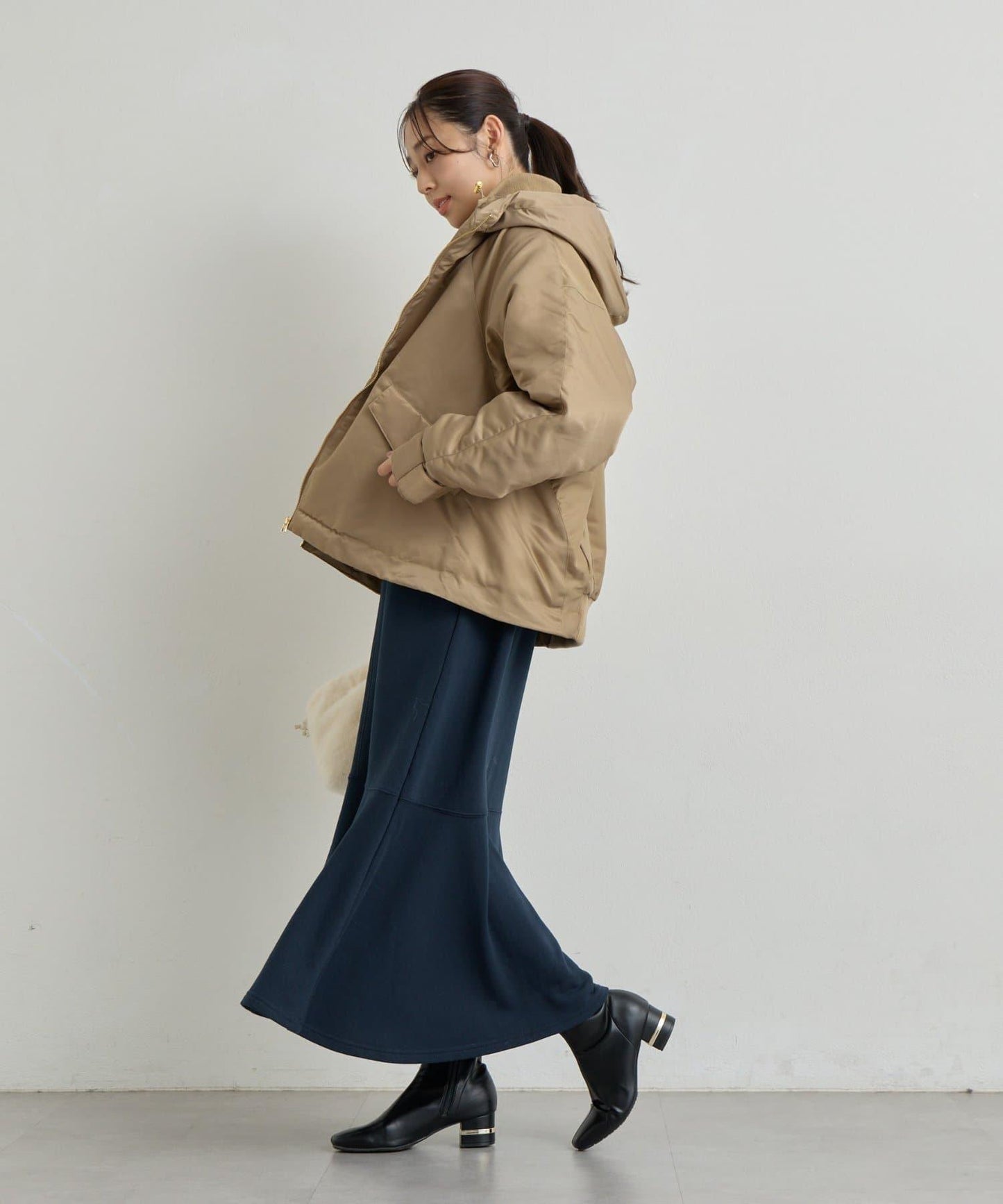 大人休閒風尼龍中棉連帽MA-1夾克