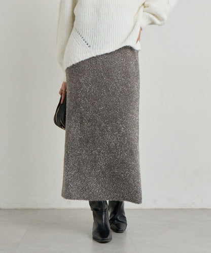 增添華麗感薄膜亮片針織修身半身裙