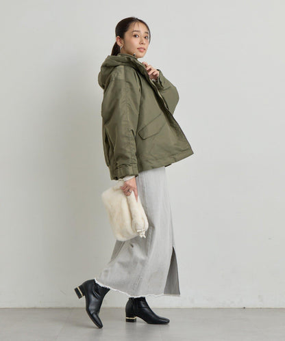 大人休閒風尼龍中棉連帽MA-1夾克