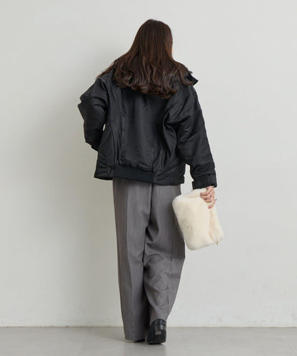 大人休閒風尼龍中棉連帽MA-1夾克