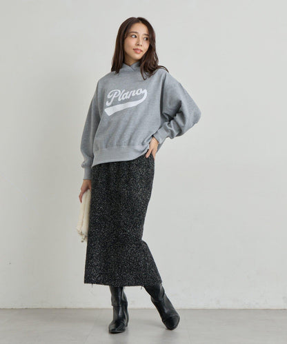 增添華麗感薄膜亮片針織修身半身裙