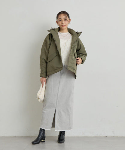 大人休閒風尼龍中棉連帽MA-1夾克