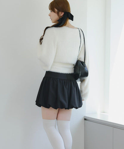 【2件套】吊帶+蝴蝶結羽毛針織衫