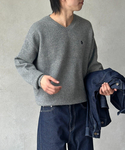 【U.S. POLO ASSN. 】V領針織套頭衫