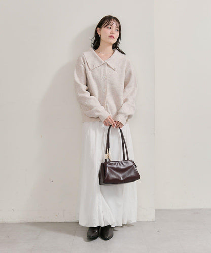 帶領片針織開衫