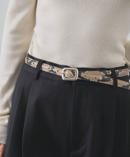 【Hoaw.】壓紋蟒蛇紋細腰帶
