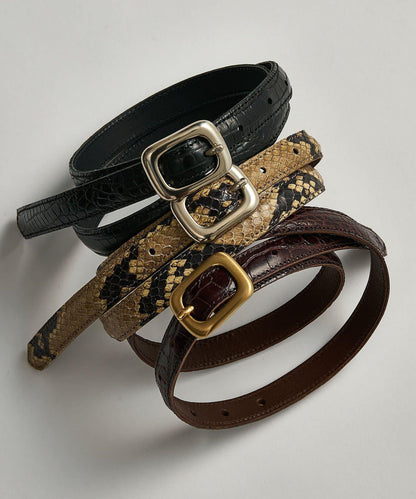 【Hoaw.】壓紋蟒蛇紋細腰帶