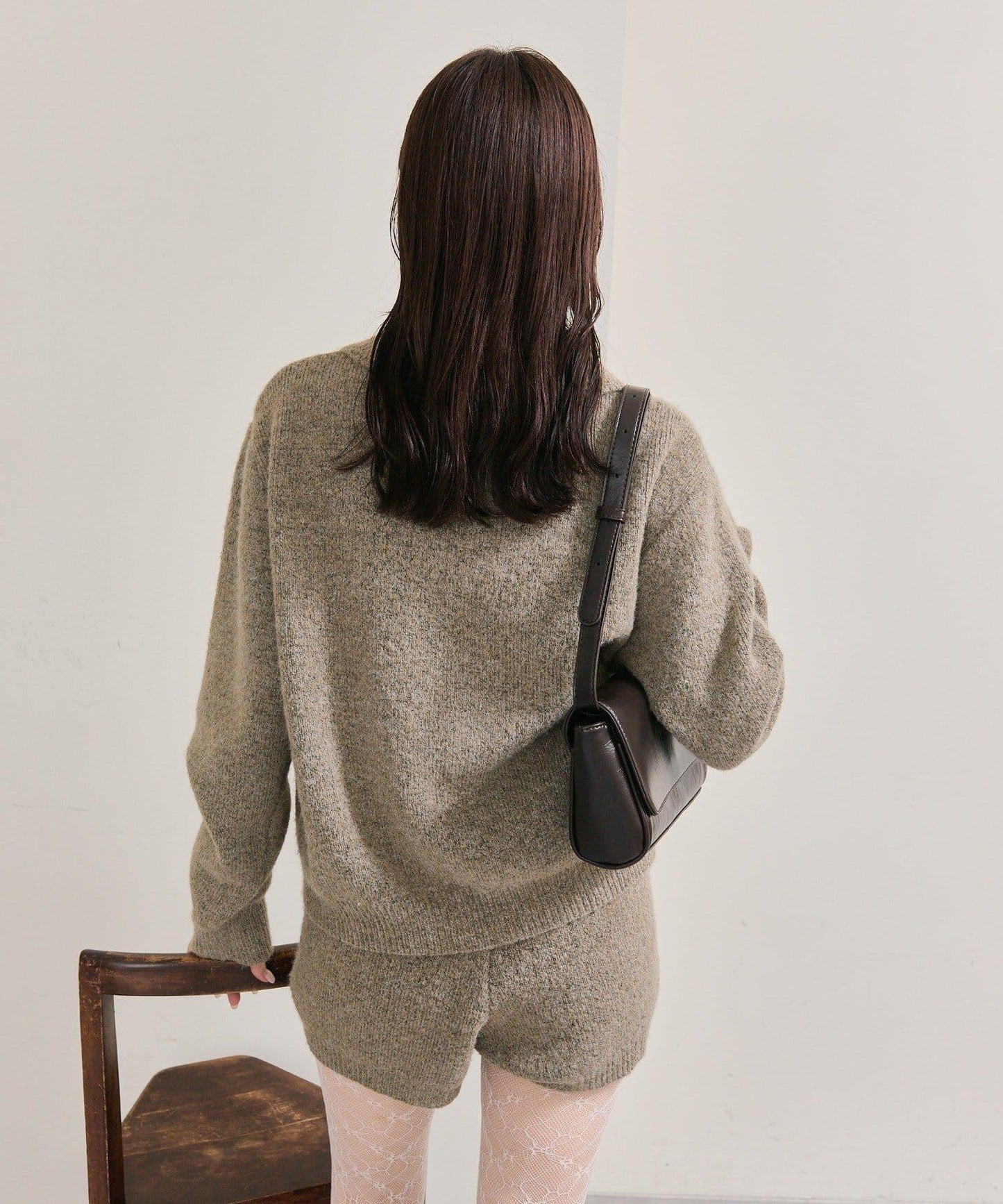 帶領片針織開衫