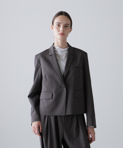 中性風交叉西裝夾克