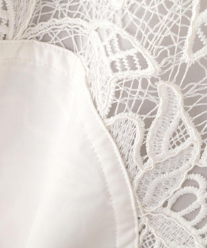 尼龍拼接蕾絲短夾克