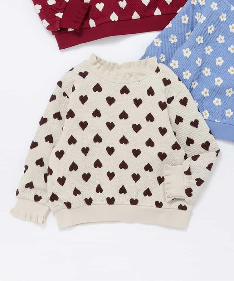 愛心花卉提花衛衣