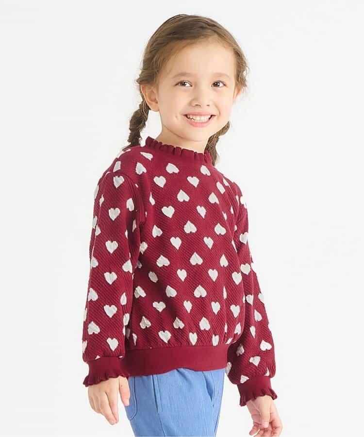 愛心花卉提花衛衣