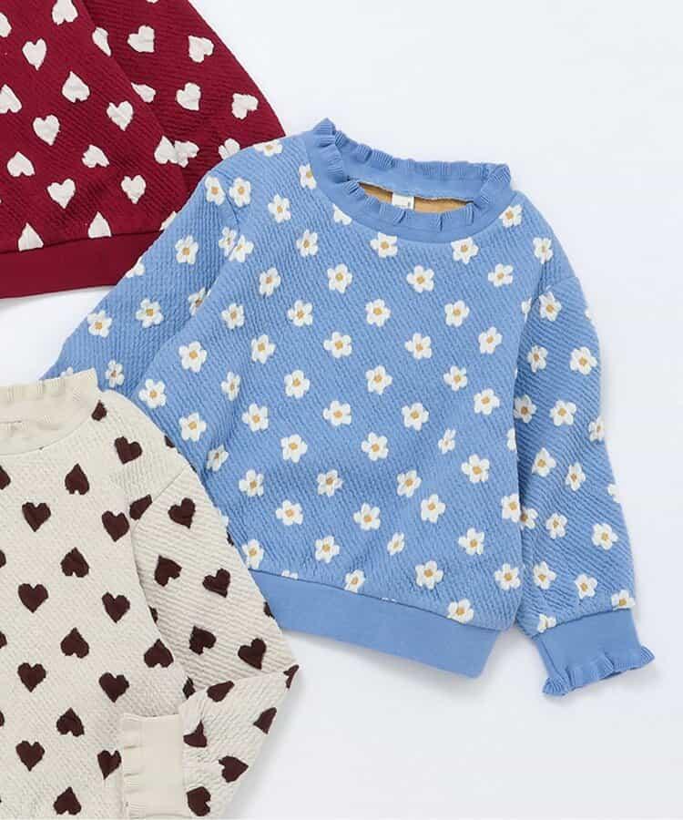 愛心花卉提花衛衣