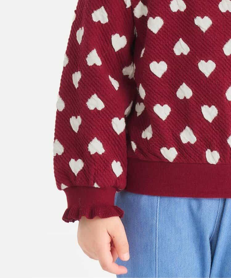 愛心花卉提花衛衣