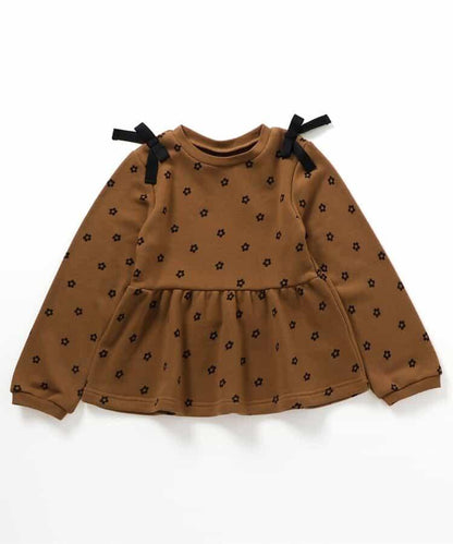 肩帶蝴蝶結荷葉邊衛衣