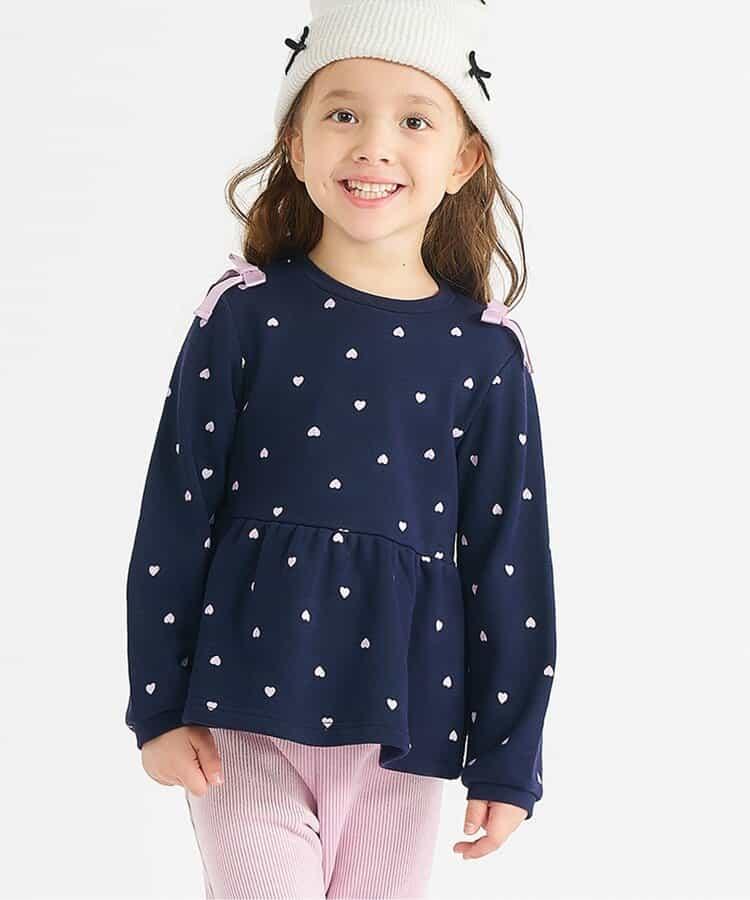 肩帶蝴蝶結荷葉邊衛衣