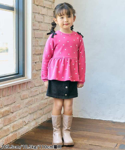 肩帶蝴蝶結荷葉邊衛衣