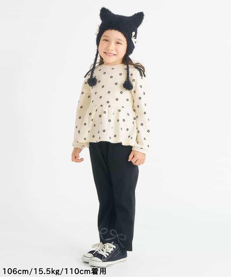 肩帶蝴蝶結荷葉邊衛衣