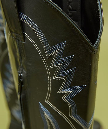 本革長款西部靴