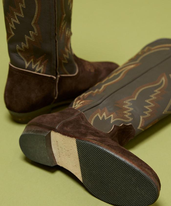 本革長款西部靴