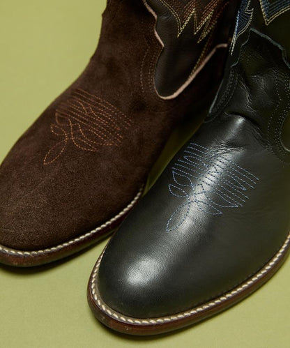 本革長款西部靴