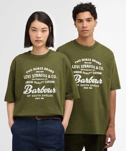Levi's × Barbour 圖案印花T恤