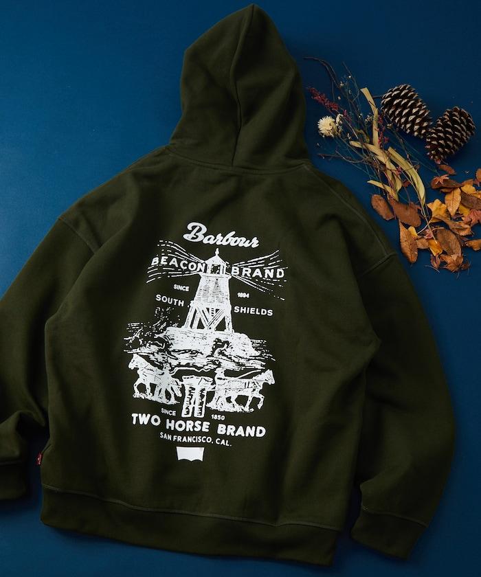 Levi's × Barbour 圖案連帽衛衣