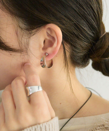 金屬圓環耳環
