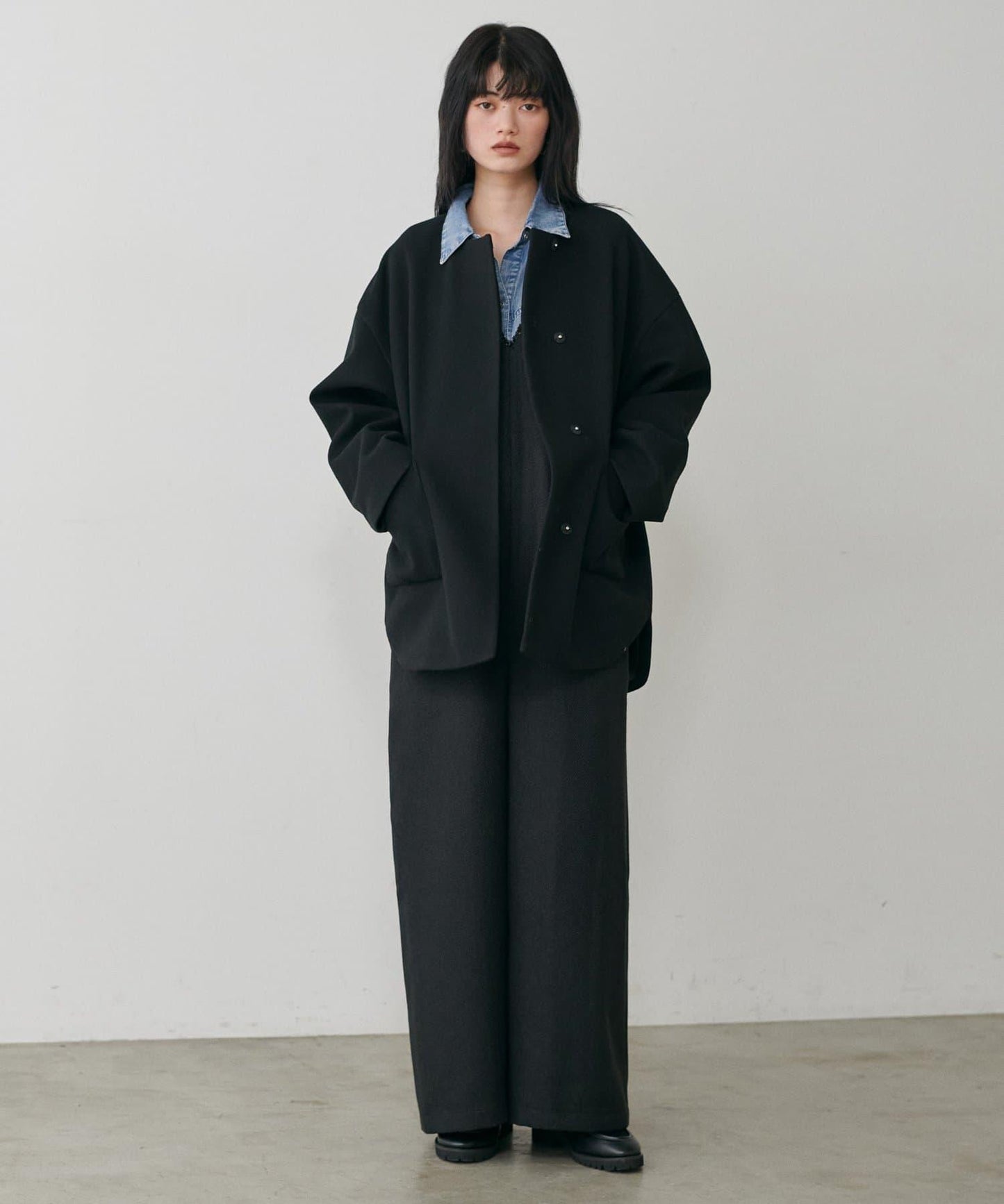 流蘇花呢揹帶褲