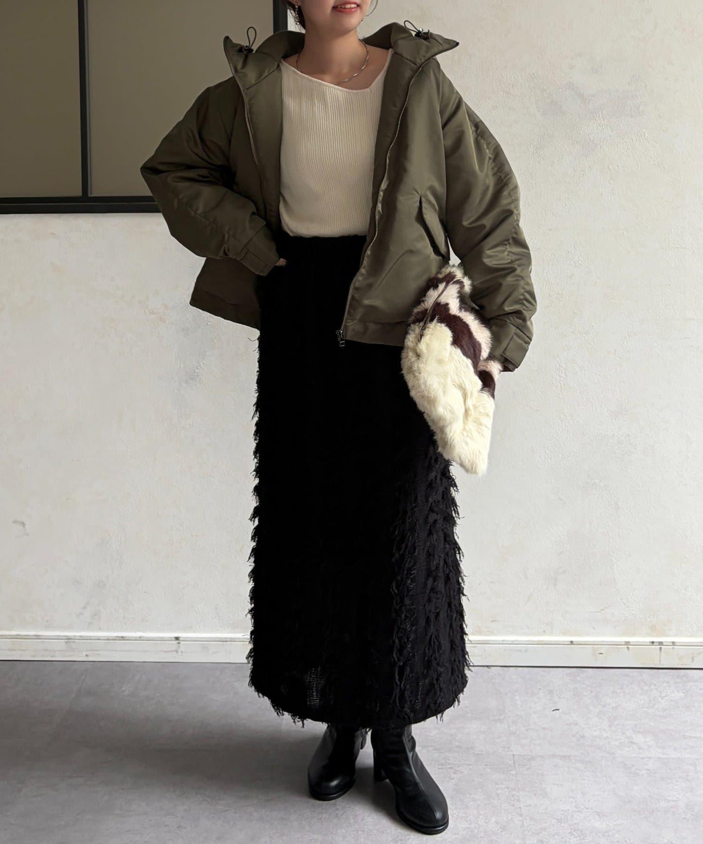 尼龍中棉連帽MA-1夾克