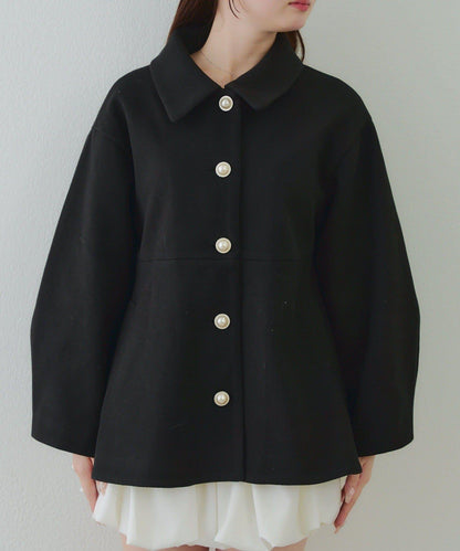 中長款荷葉邊下襬外套