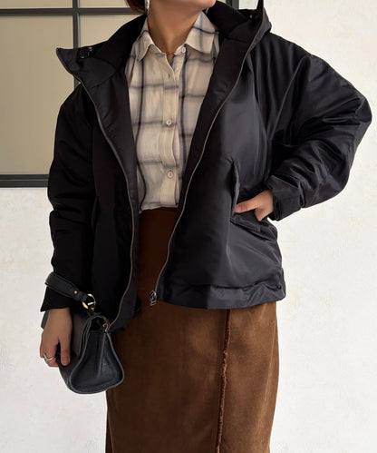 尼龍中棉連帽MA-1夾克