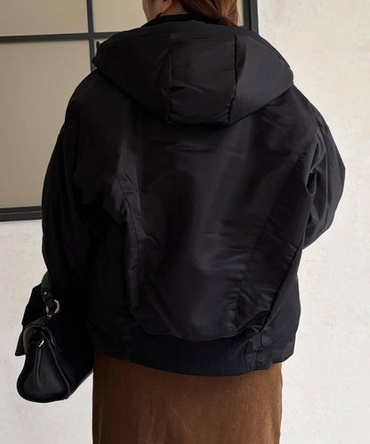 尼龍中棉連帽MA-1夾克