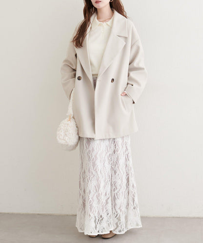 柔軟長絨帶領針織衫