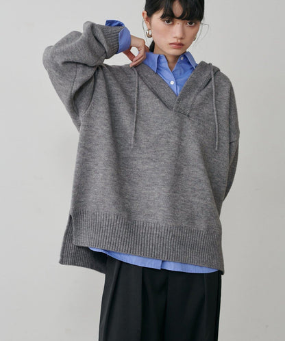 連帽針織套頭衫
