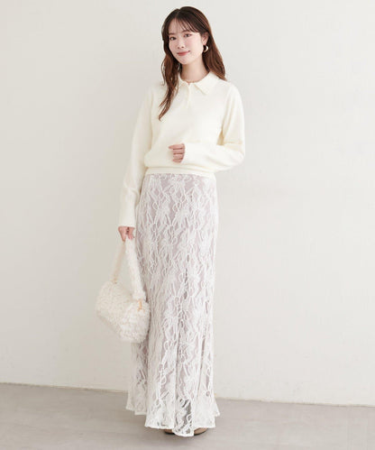 柔軟長絨帶領針織衫