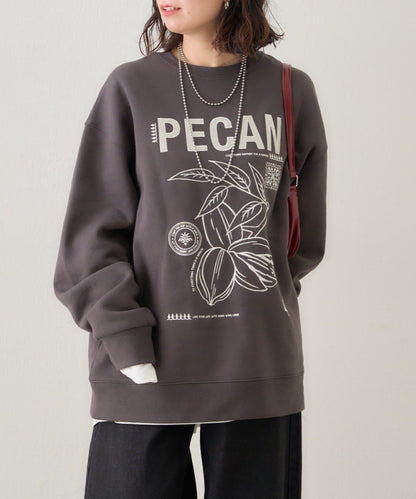 【NUNIFE】圖案刺繡加絨衛衣