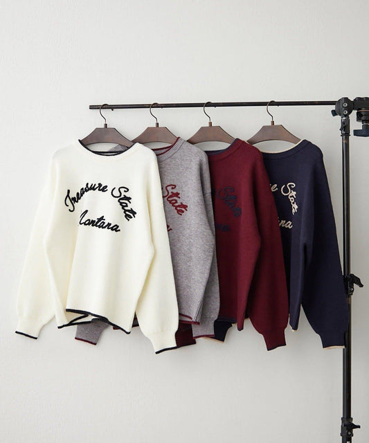 【NAO】繡花字母標誌套頭衫