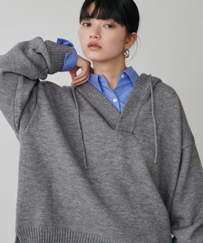 連帽針織套頭衫