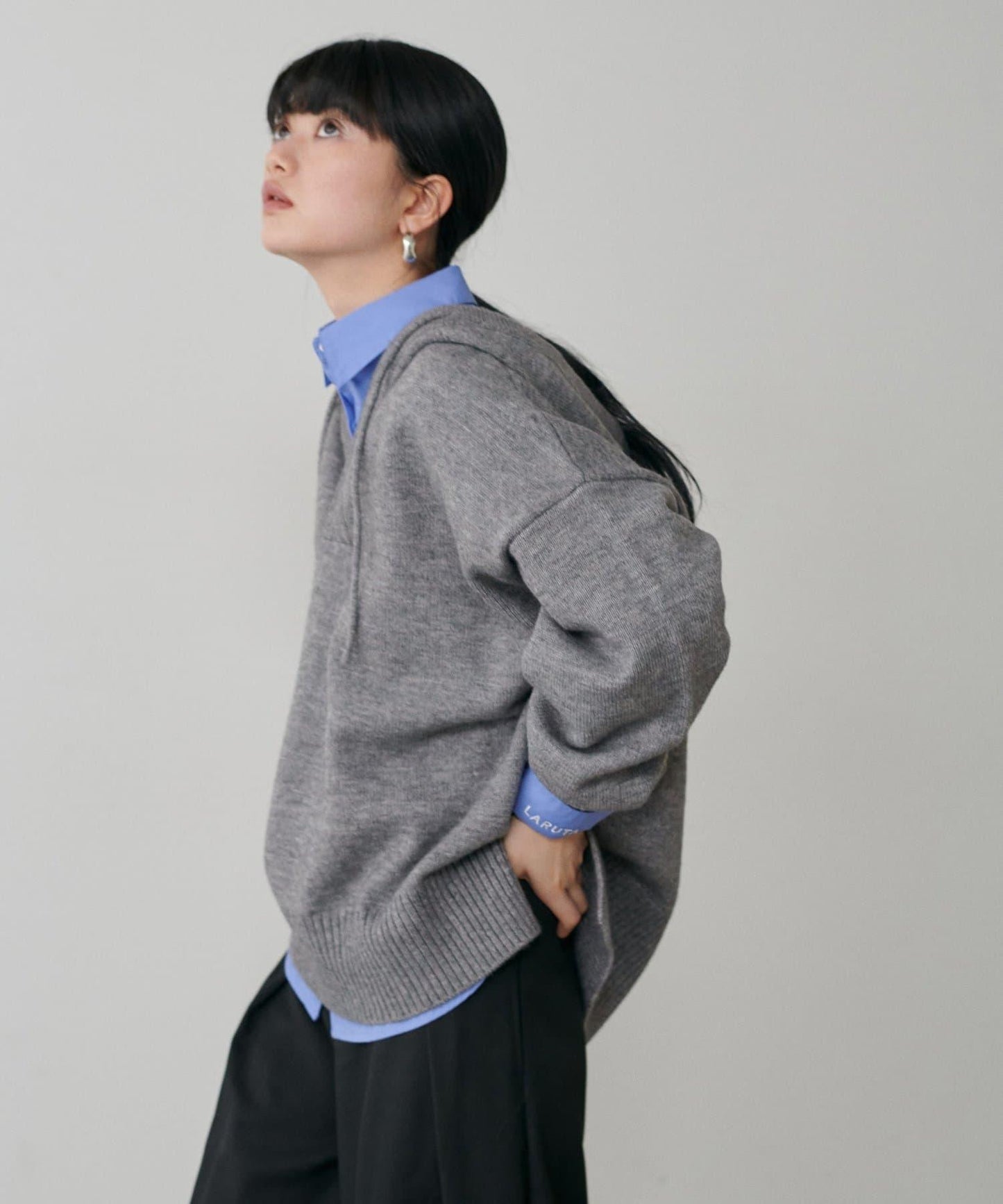 連帽針織套頭衫