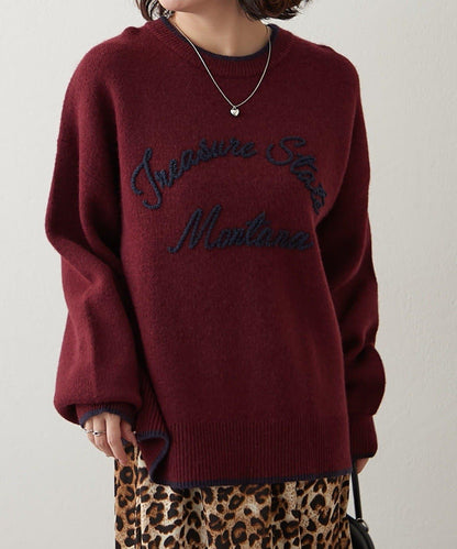 【NAO】繡花字母標誌套頭衫