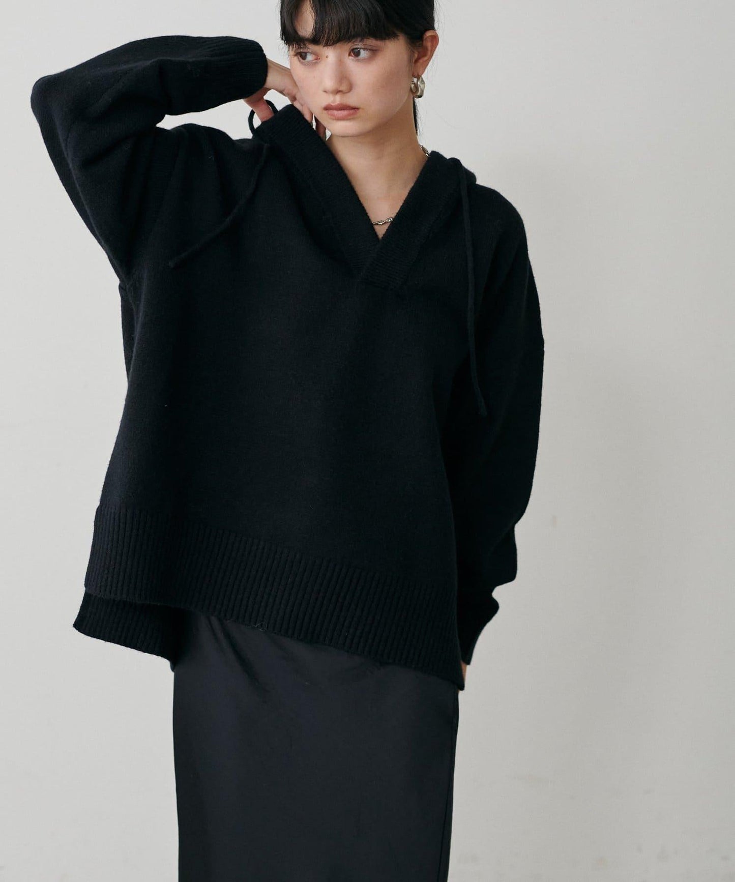 連帽針織套頭衫