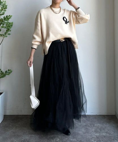 羽毛標誌針織衫