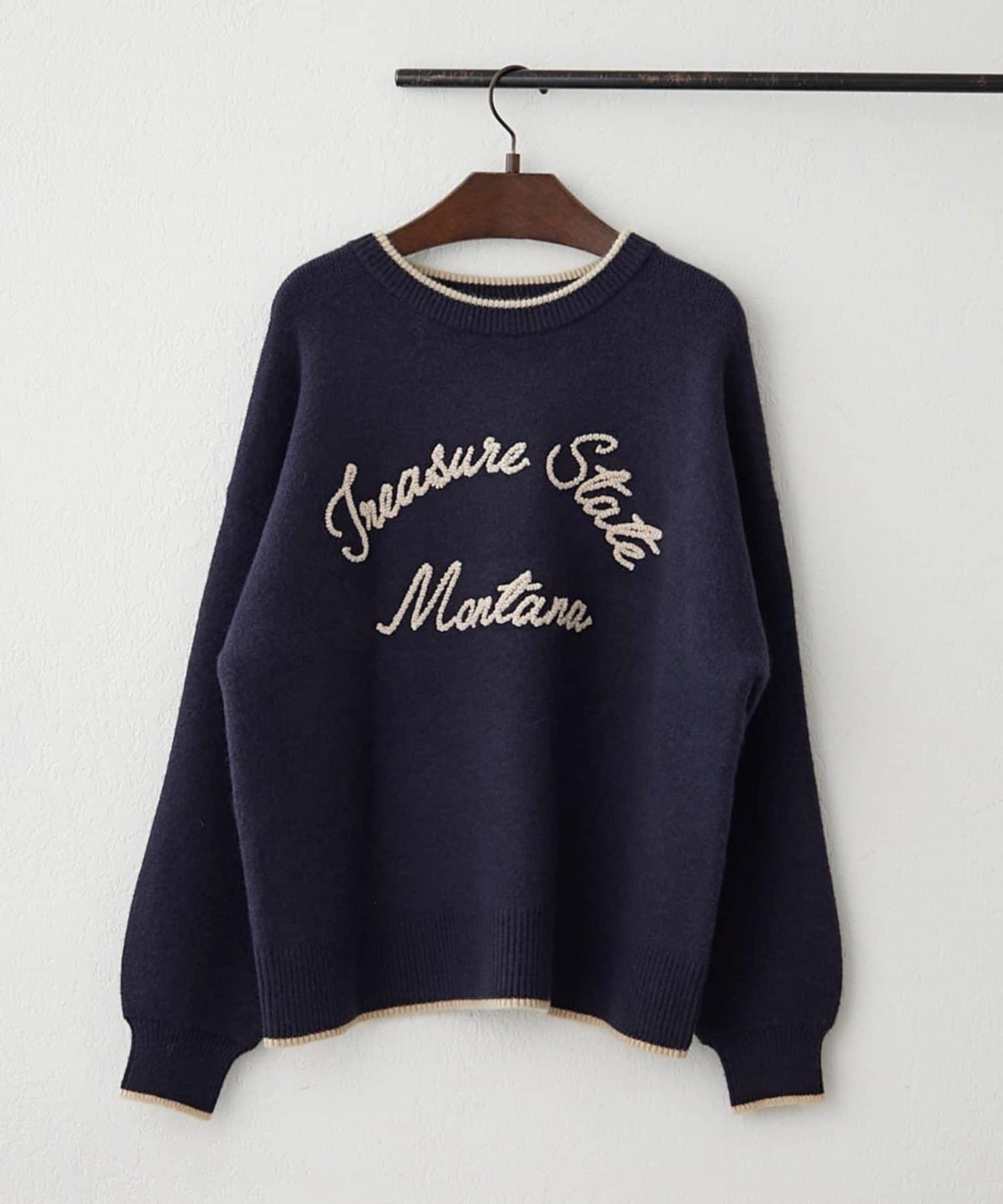 【NAO】繡花字母標誌套頭衫