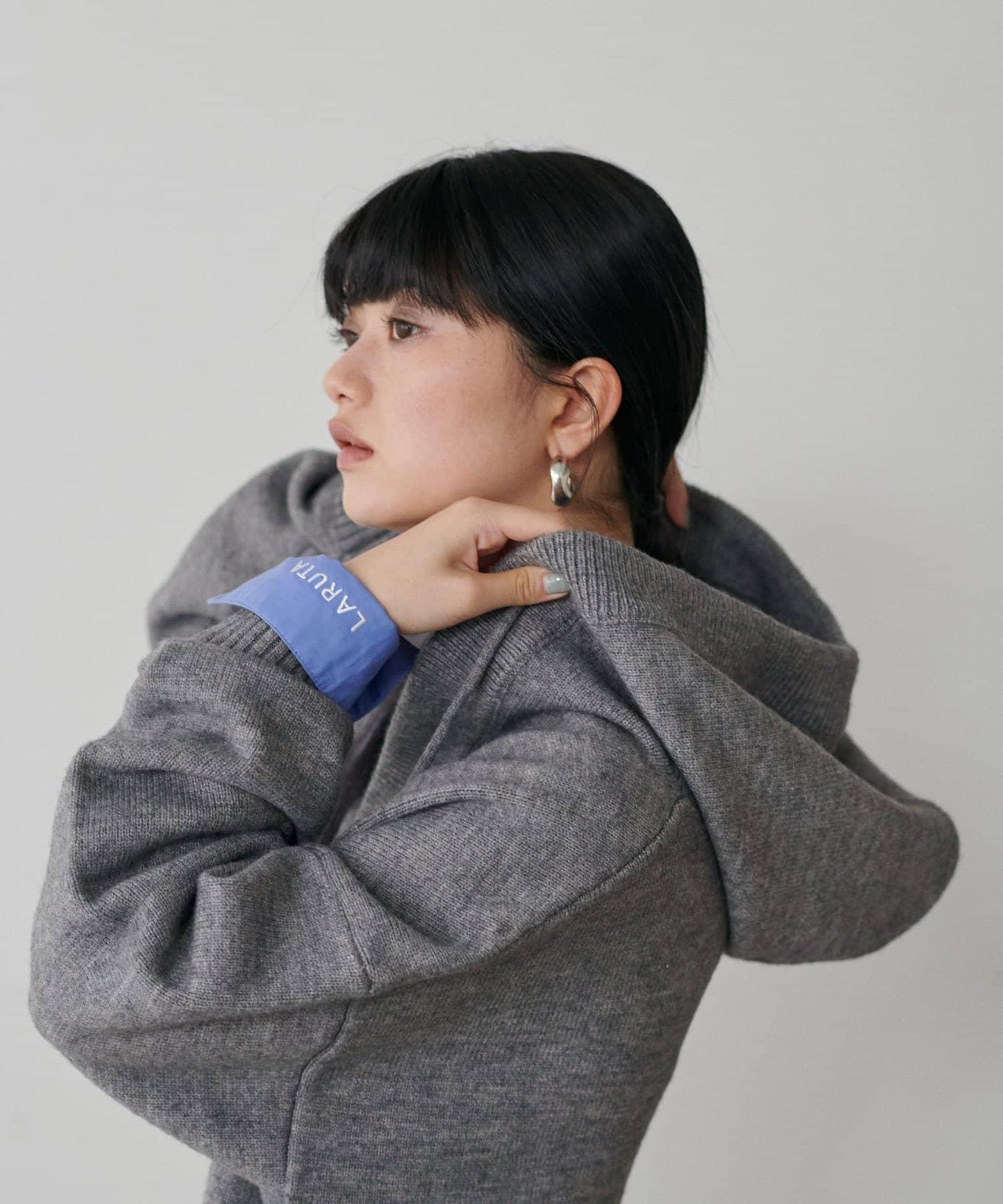 連帽針織套頭衫