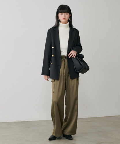 LARUTA標誌刺繡羅紋高領衫